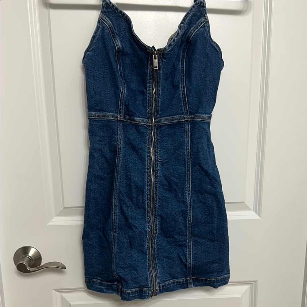 American Eagle Outfitters Blue Denim Dress